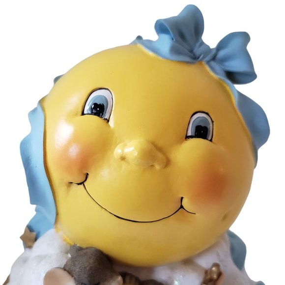 Moon & Stars Child Bank Blue Ribbon Fitz and Floyd Charming Tails Sleeping Mouse - Picture 3 of 12